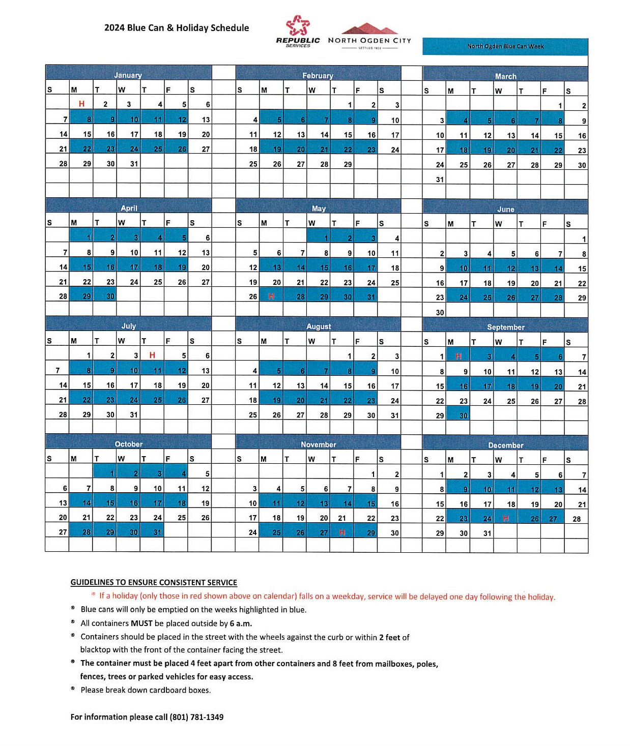 Republic Trash Holiday Schedule 2024 Calendar - Beth Marisa
