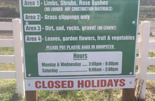 Green Waste Pit Sign