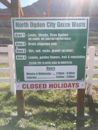 Green Waste Pit Sign